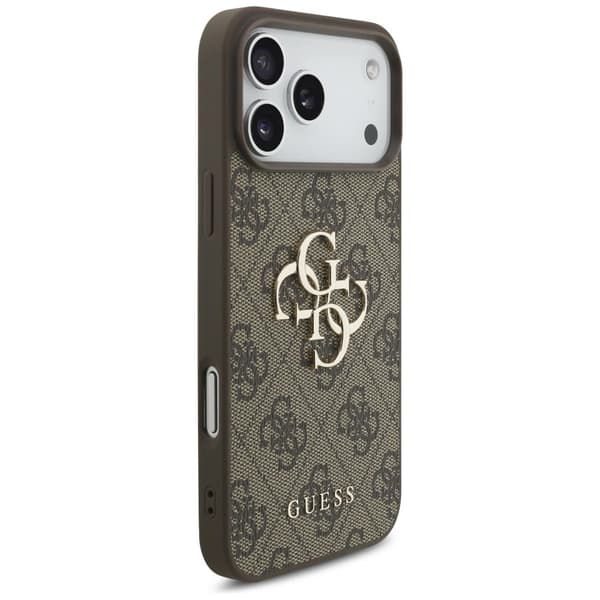 Guess 4G stort logo-cover til iPhone 17 Pro Max - brun