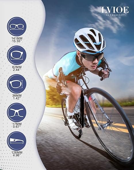 Cykelsolbriller polariserede sorte UV400 løb