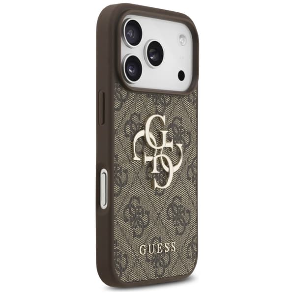 Guess 4G stort logo-cover til iPhone 17 Pro - brun