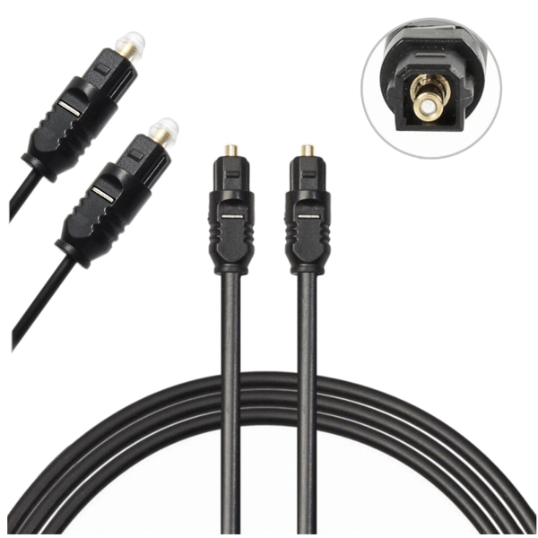 Optisk kabel TOSLINK 1 m ljudkabel S/PDIF 100 cm