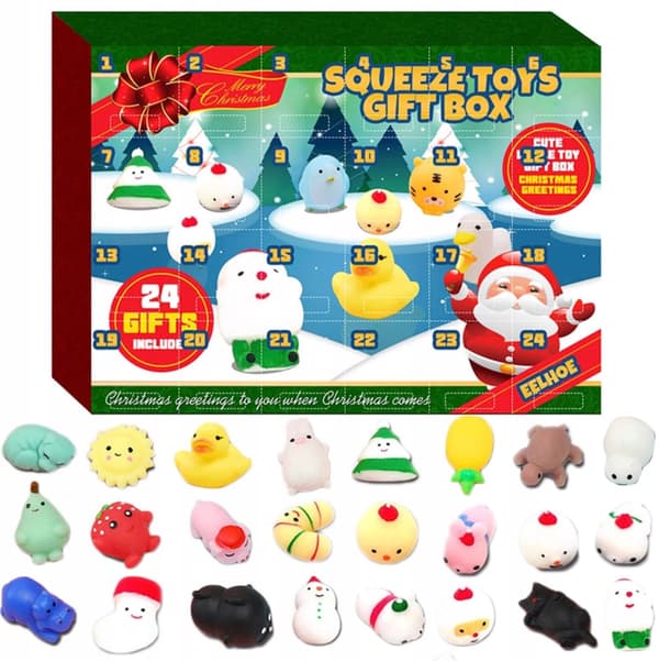 Squeezy Squishy Adventskalender - 24 overraskelser til børn