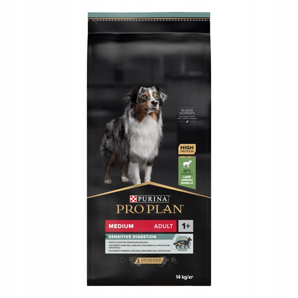 PURINA PRO PLAN Vuxen Medium Sensitive Lamm 14 kg