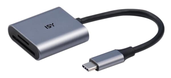 ISY ICR-5000 2-i-1 USB-C Kortläsare Silver