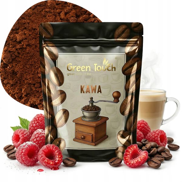 Green Touch malet kaffe smaksatt hallon arabica 200 g