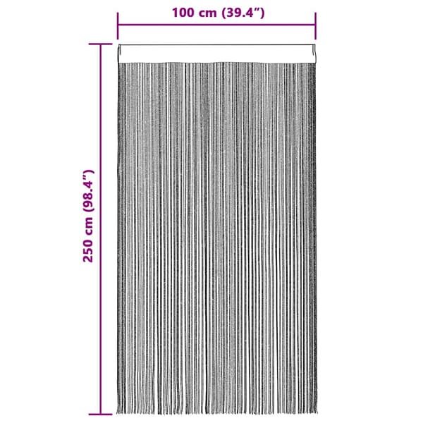 vidaXL Snörgardiner, 2-pack, 100 x 250 cm, blå