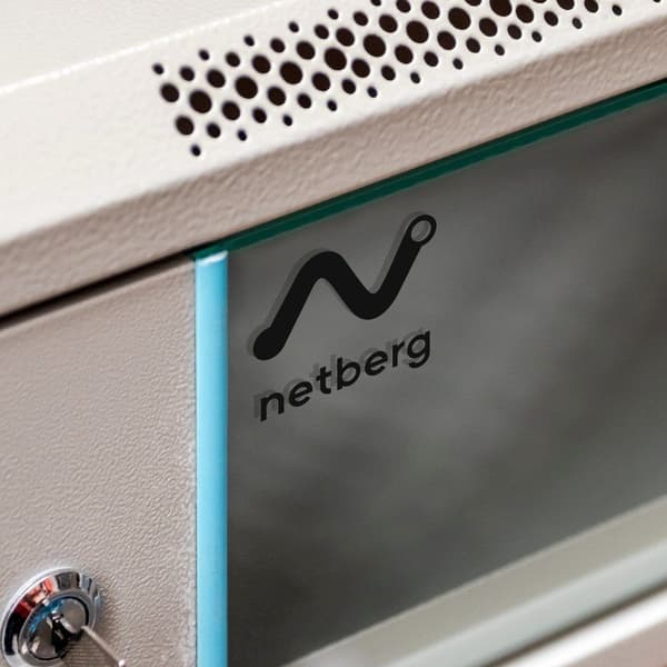 Netberg 19" 4U 240x600x350 væghængt serverrack grå