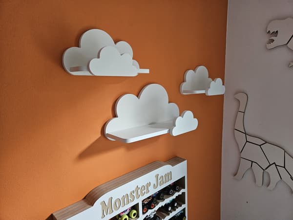 Cloud hylder, sæt med 3, MOLI-Prestige, afrundede toppe