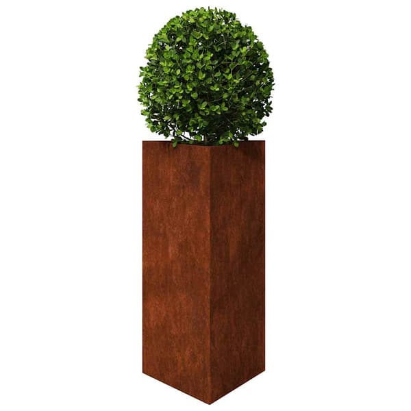 vidaXL Trädgårdskrukor, 2 st, Triangulära, 40x40x75cm, Cortenstål