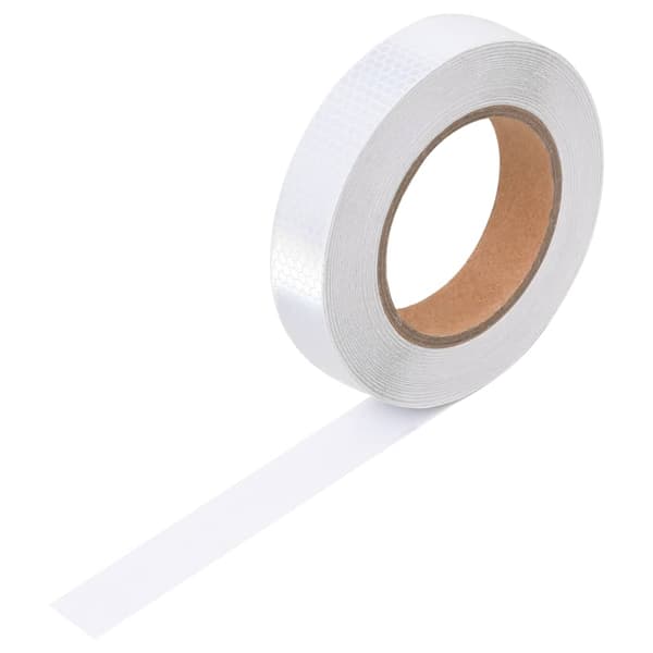 vidaXL Reflekterande tejp, vit, 2,5 cm x 20 m, PVC