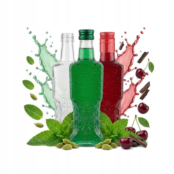 50x UKRAINA Flaska 200ML + kork Flaskor för VINLIKÖR 0,2l