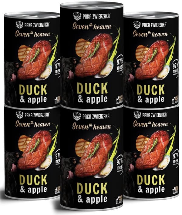 Pet Paka | Seventh Haven | Våtfoder för hundar 400g - Anka med äpple 6x400g