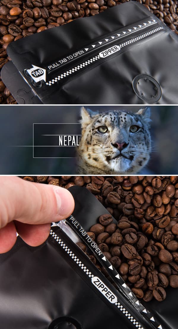 Friskristede Arabica Nepal kaffebønner 50g