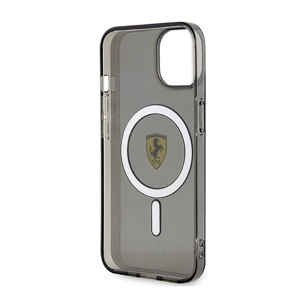 Ferrari läpikuultava MagSafe - iPhone 14 -kotelo (musta)