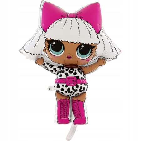 14'' LOL pink Diva ballon, 1 stk.