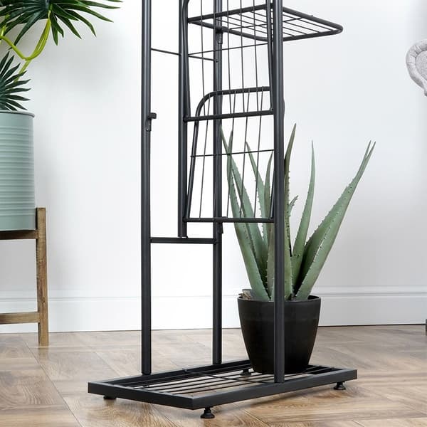 Blomsterstand metal sort 5-niveauer 96 cm