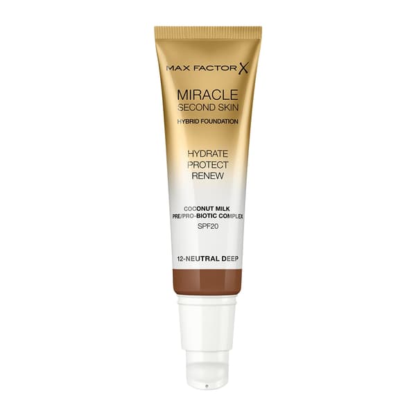 Max Factor Miracle Second Skin Ansigtsfoundation 30 ml 12 Neutral Deep