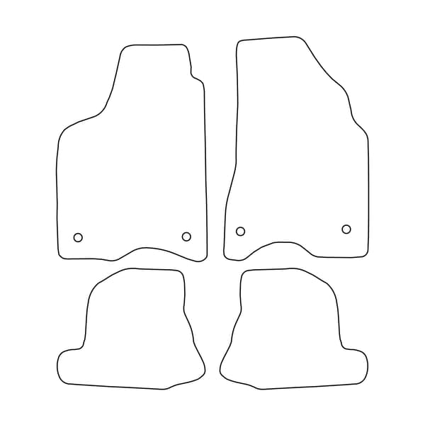 [BLM]VW027 Sort - Velourmåttesæt til Seat Arosa 1997-2005 - Sorte detaljer