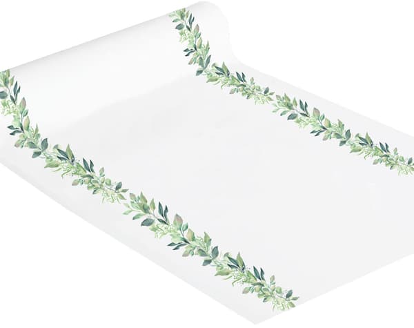 Bordløber Eukalyptusblade Boho Dug Kommunion Dåb Bryllup 5m
