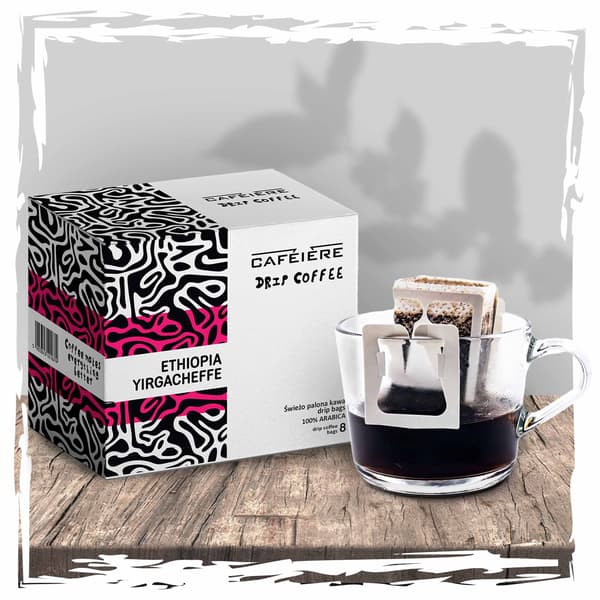 Drypppåse kaffe CAFEIERE Ethiopia Yirgacheffe, 8 st