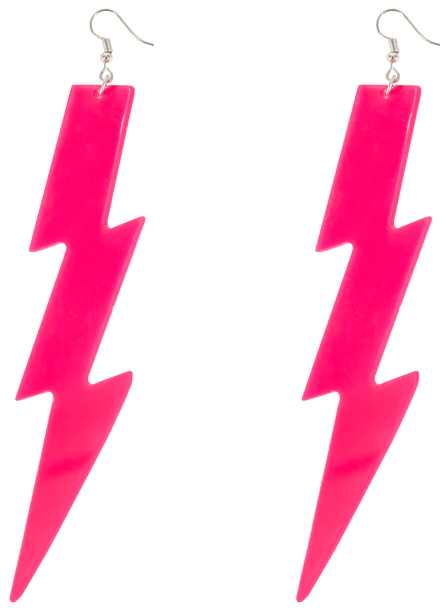NEONBLIXT Örhängen Rosa Disco 80-tal