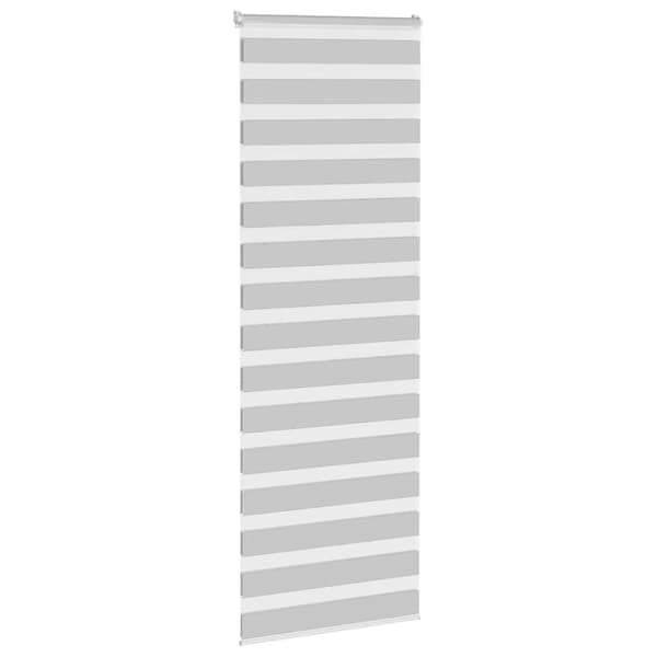 vidaXL Rullgardin Zebra ljusgrå tygbredd 80,9 cm polyester