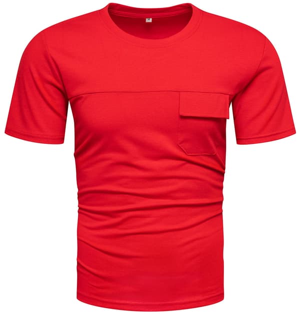 Beige herr-T-shirt i bomull med Recea M-tryck