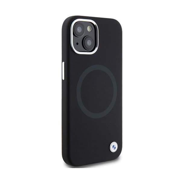 BMW Signature flydende silikone MagSafe - iPhone 15 Plus cover (sort)