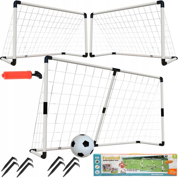2-i-1 bærbare fodboldmål 180x120 cm