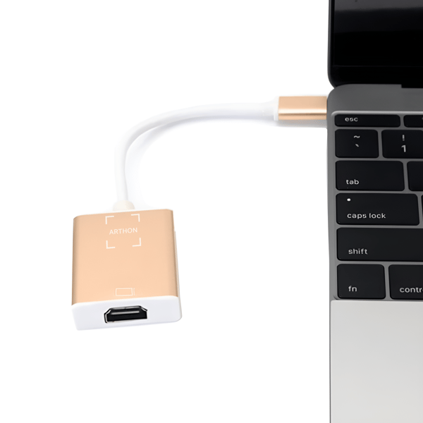 Adapter fra USB 3.1 Type C til HDMI guld