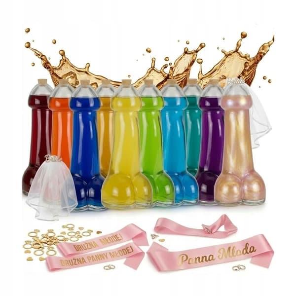 6x Glasflaskor Eros 100ml Rolig flaska för möhippa-present
