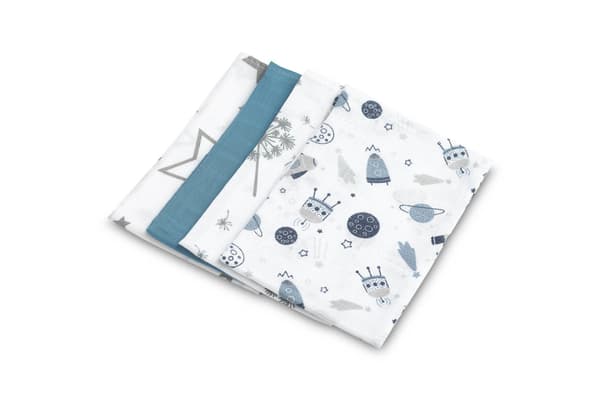 MUSLIN BLÅ 4-PACK 35X35 CM