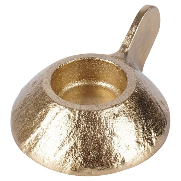 Guld aluminiumslysestage 12x9x5 cm