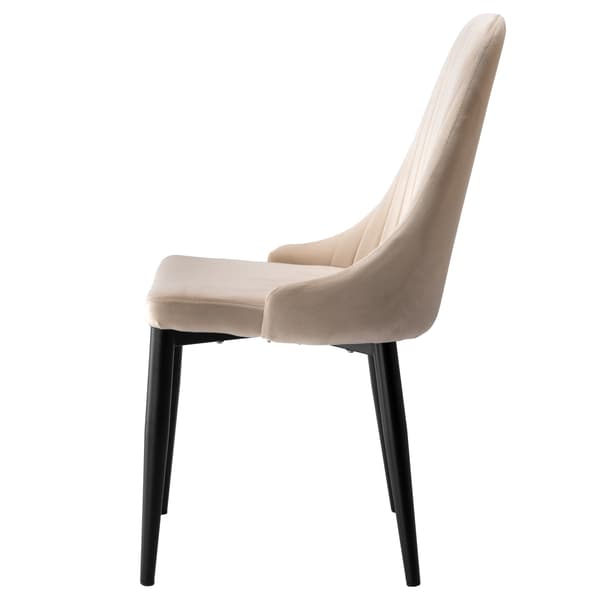 LORIENT VELVET beige fløjlsstol