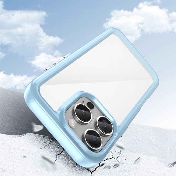 Outer Space-cover med gelramme til iPhone 16 Pro Max - Blå