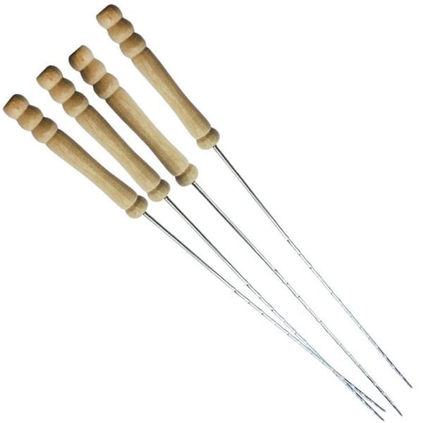 Stål kebabspyd 38,5 cm 4 stk.