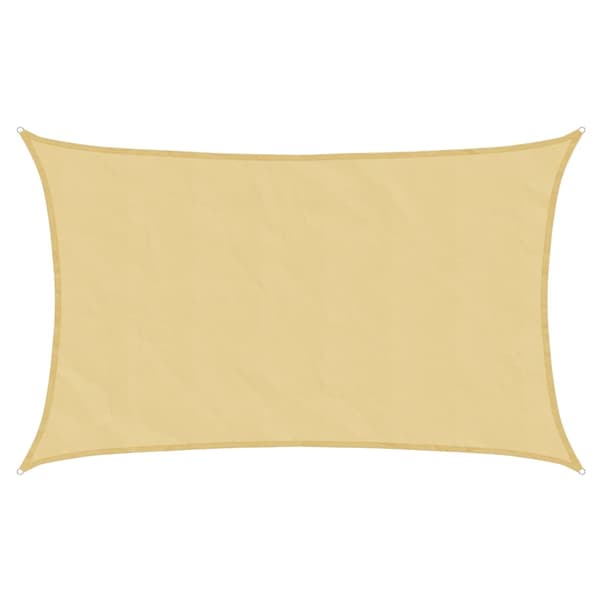 vidaXL Solskyddssegel, Sand, 8x5 m, 100 % polyester