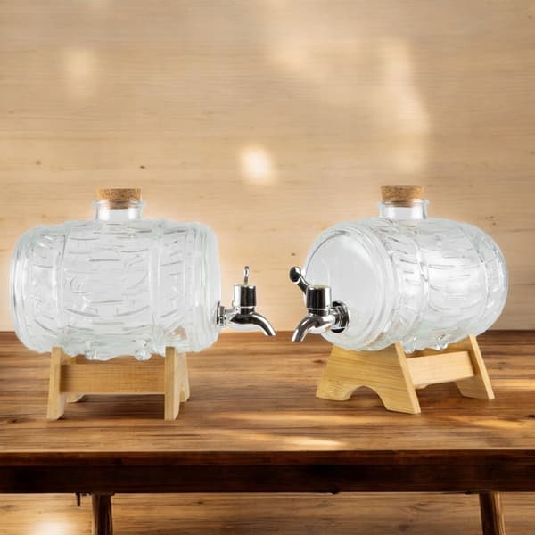 1,5L GLASFAT MED HÅNSKIN