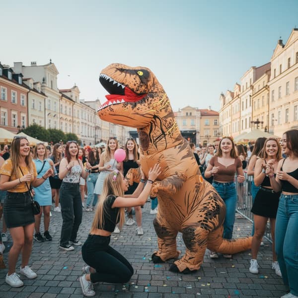 Uppblåsbar T-rex-kostym NM22J37