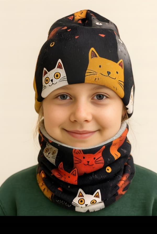 Børnehalstørklæde, halstørklæde, fra 9 år, UNIVERSAL, efterår-vinter, i CATS