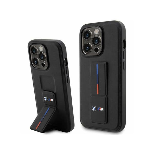 BMW Grip Stand Hot Stamp - iPhone 14 Pro Max -kotelo (musta)