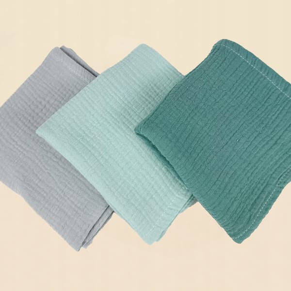 Plumeri Muslin Bleer Sæt med 3 Farver 70x70 cm