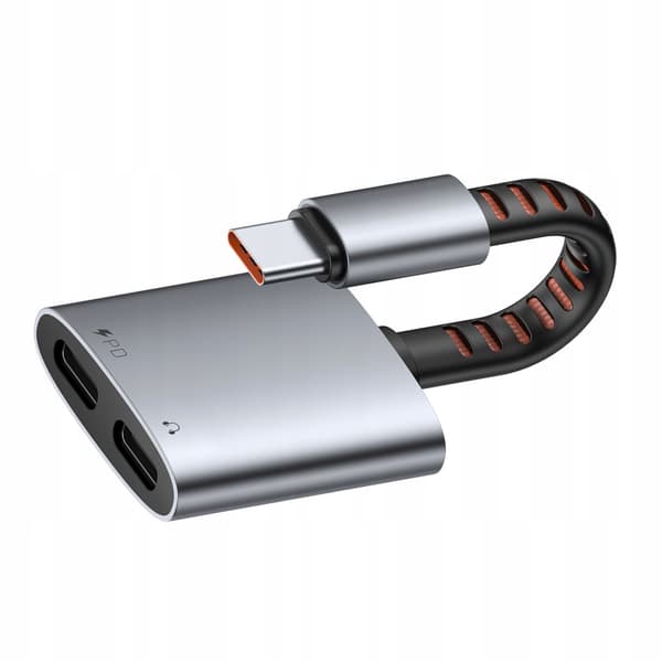 MCDODO USB-C - USB-C -SOVITINKAAPELI 2X TYYPPI-C 2IN1 OTG 60W
