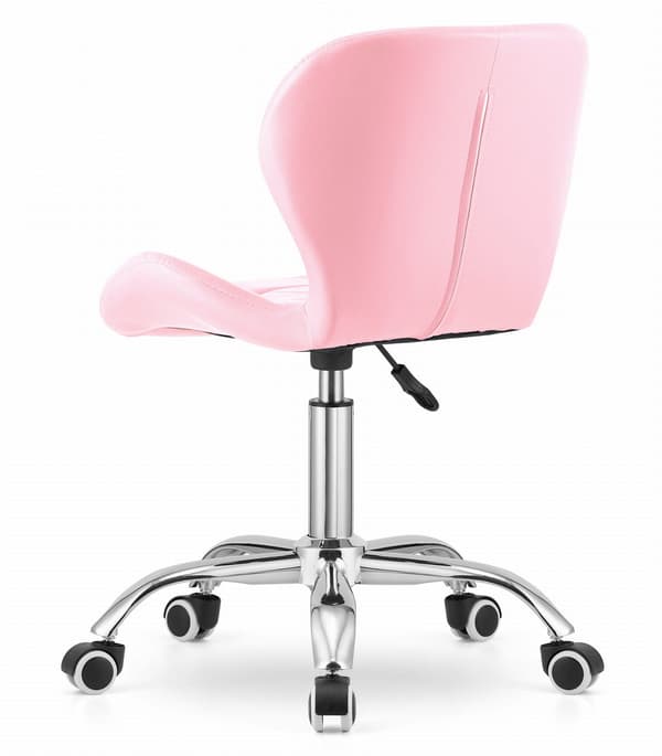 AVOLA snurrstol i eko-läder - rosa