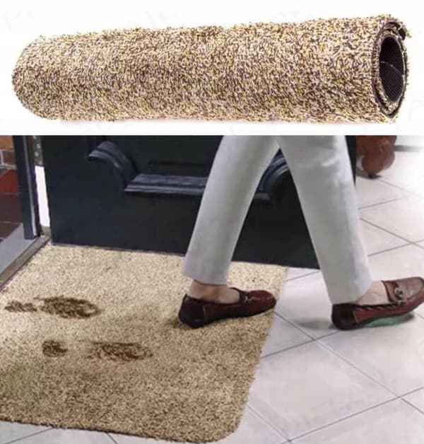 Magisk dørmåtte lavet af mikrofiber, måtte, tæppe, tæppe