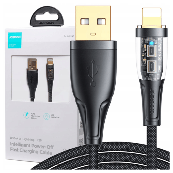 Kabel til USB-A / Lightning / 2.4A / 1.2m Joyroom S-UL012A3 (sort)