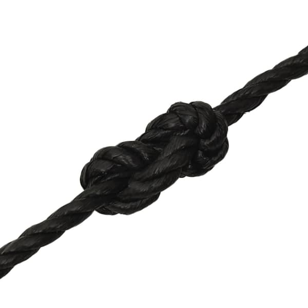 vidaXL arbejdsreb, sort, 10 mm, 100 m, polypropylen