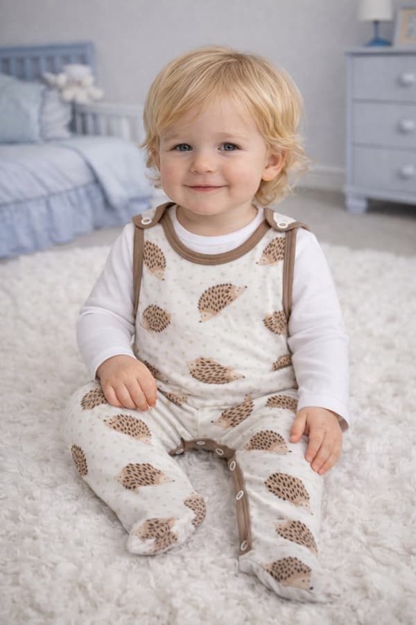 ROOMMASSES 98 BARNPYJAMAS IGELKOTTSPYJAMAS BEIGE