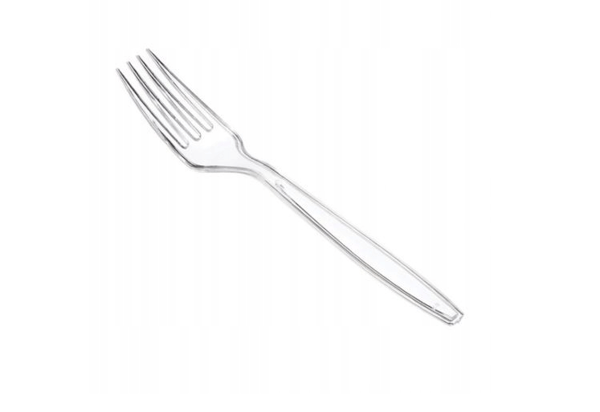 Plastgaffel återanvändbar transparent 50 st