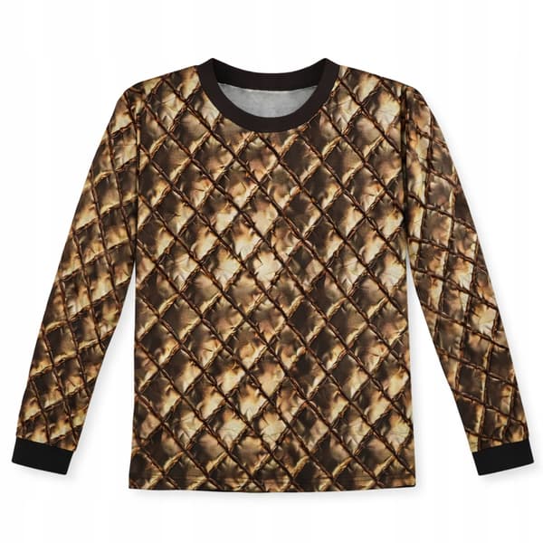 Romby blus 110 långärmad t-shirt digitaltryck 100% bomull