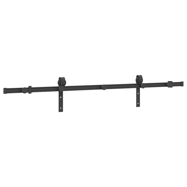 vidaXL Skjutdörrsinstallationssystem 183 cm stål svart